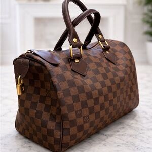 Brown Checkered Men's Bag